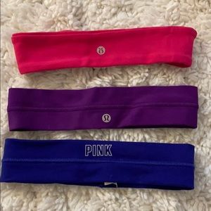 lululemon and PINK headband set
